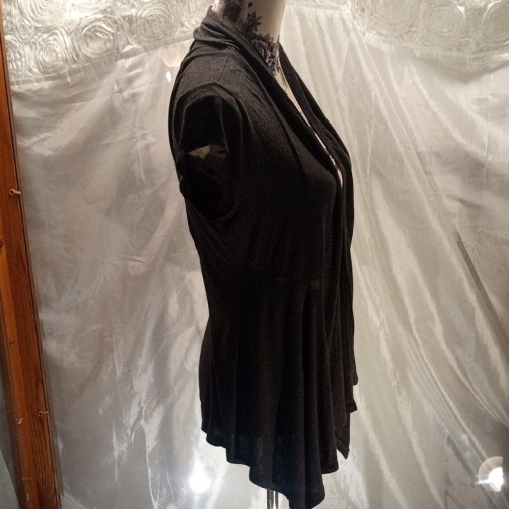 Ambiance Black Knit Short Sleeve Cardigan - Picture 4 of 7